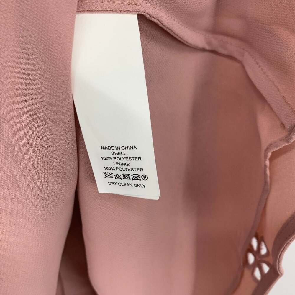 Kate Spade Dress Cutout Crepe Dress Pink Ruffle Eyelet NWT - Picture 12 of 16